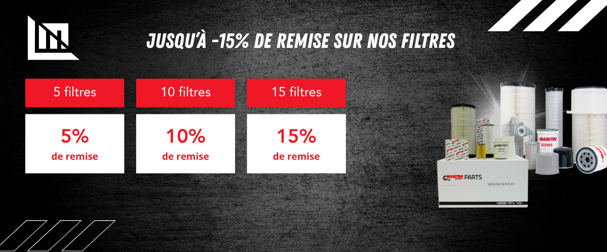 romotion filtres Manitou jusqu'à 15% de remise LM La Manutention
